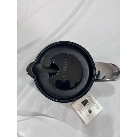 Keurig 32 Ounce Coffee Pot Carafe 2.0 Replacement Black Silver - Picture 3 of 5